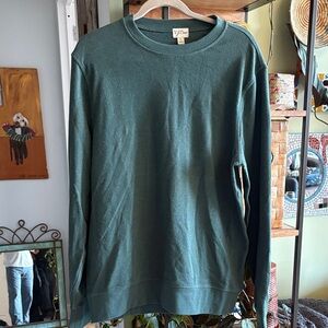 Green Long Sleeve Crewneck Sweater J Crew